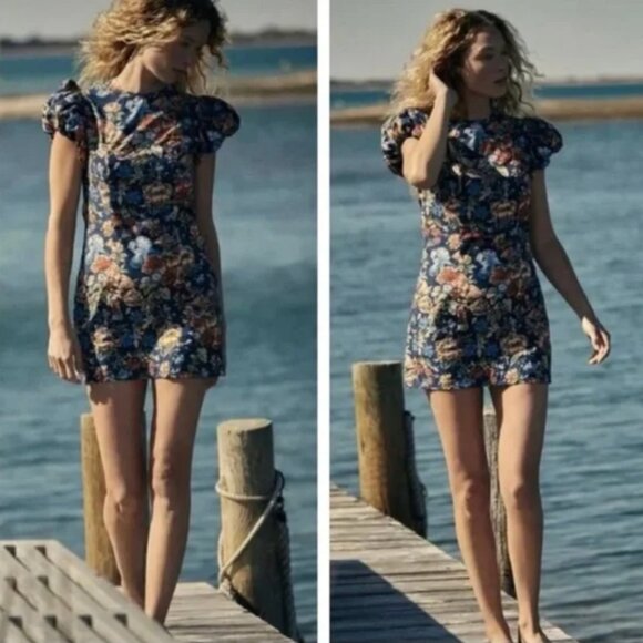 Doen Lyric Dress Liberty Print sz M mini shift - Picture 1 of 15